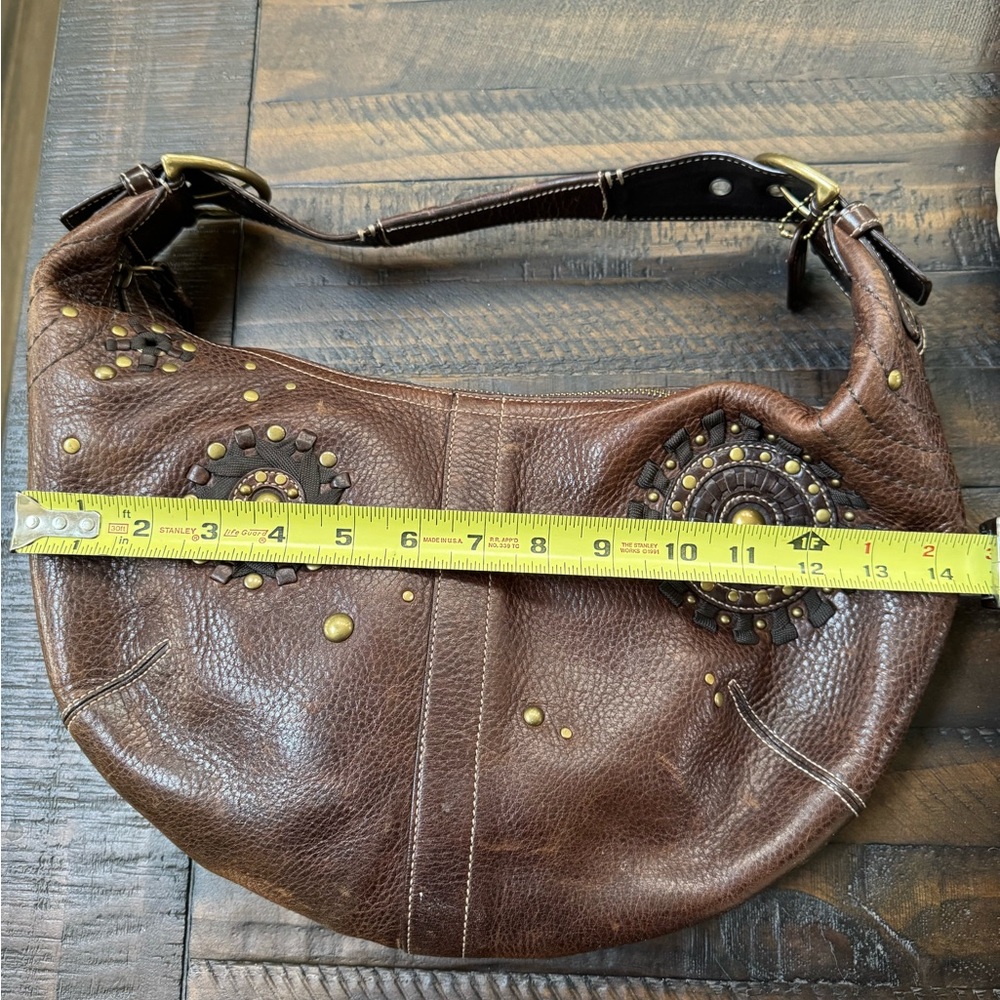 Coach Rare Vintage Dark Brown Leather Shoulder Bag - Picture 7 of 8